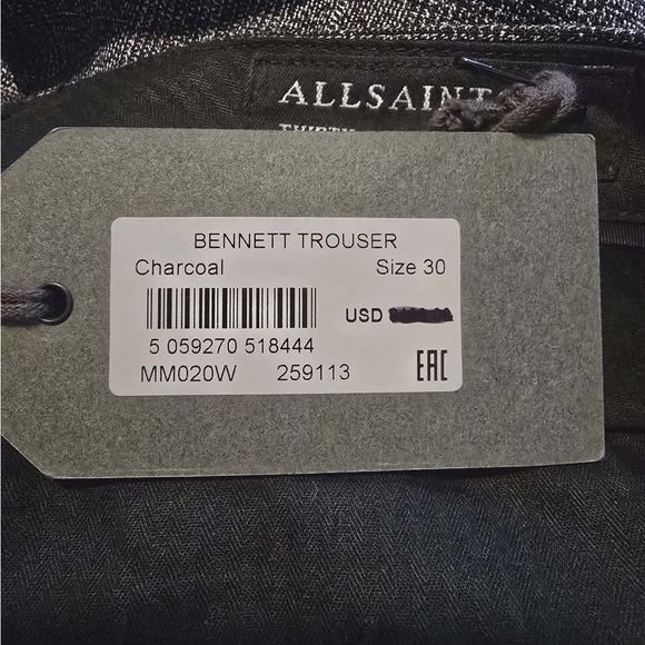 All Saints Bennett cropped plaid Men's Dress Pants - Picture 9 of 9